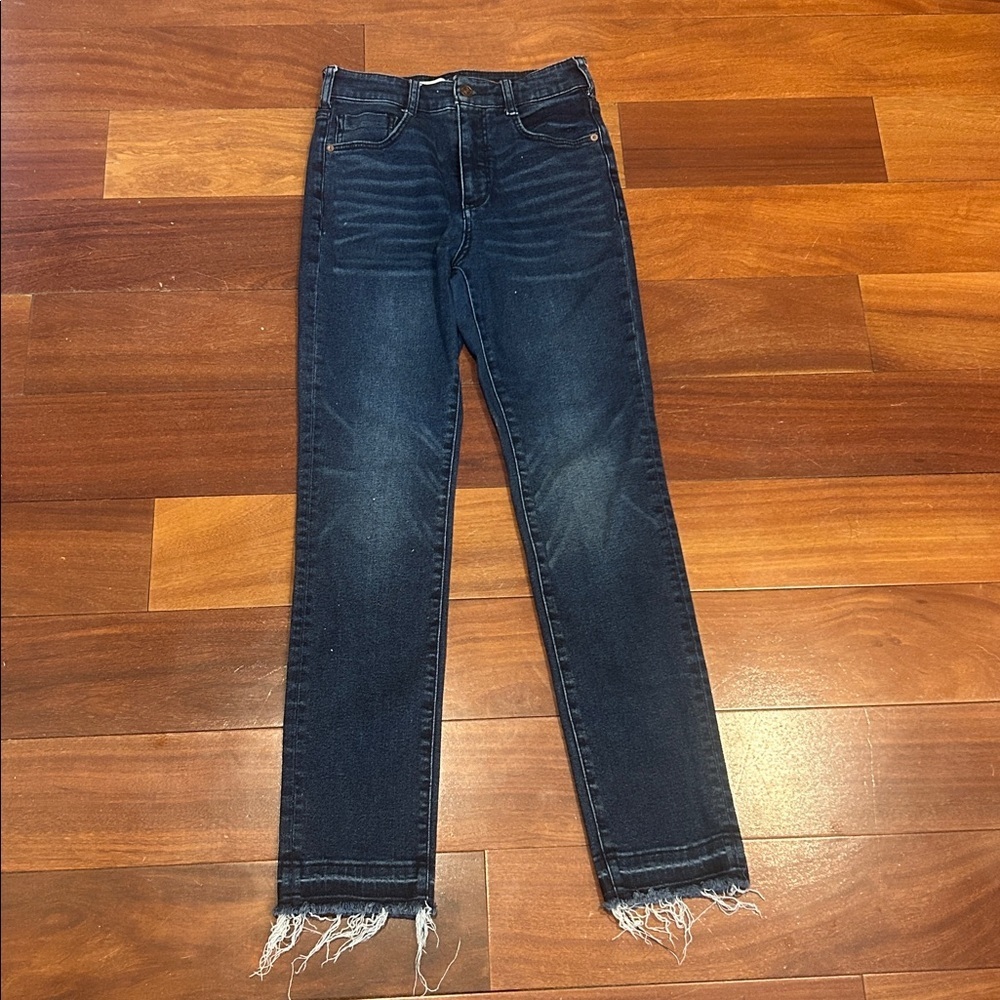 Pilcro Womens High-rise Cigarette Fray Hem Jeans Womens 26